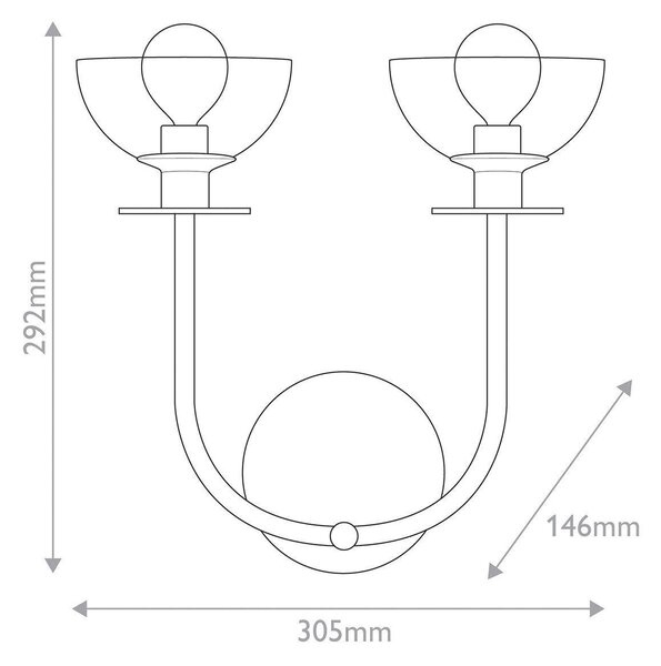 NÁSTENNÉ SVIETIDLO, 30,5/29,2 cm Elstead Lighting - Interiérové svietidlá