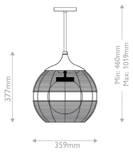 ZÁVESNÉ SVIETIDLO, 46/35,9/35,9 cm Elstead Lighting - Interiérové svietidlá