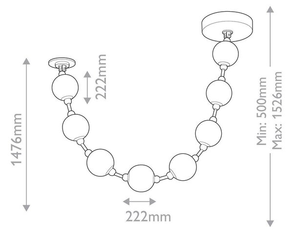 ZÁVESNÉ LED SVIETIDLO, 22,2/147,6 cm Elstead Lighting - Interiérové svietidlá