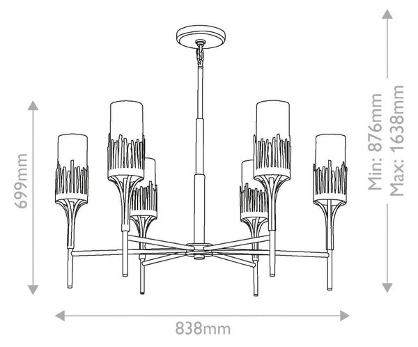 LUSTER, 87,6/83,8/83,8 cm Elstead Lighting - Interiérové svietidlá
