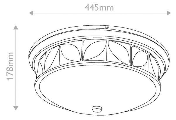 STROPNÉ SVIETIDLO, 17,8/44,5 cm Elstead Lighting - Interiérové svietidlá