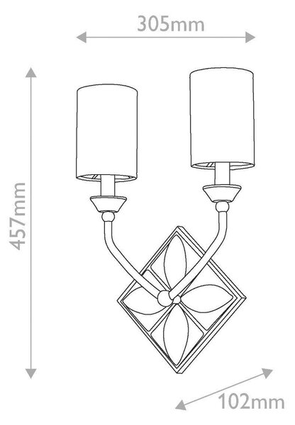 NÁSTENNÉ SVIETIDLO, 45,7/30,5/10,2 cm Elstead Lighting - Interiérové svietidlá