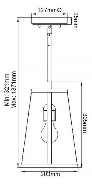ZÁVESNÉ SVIETIDLO, 20.3/32.1 cm Elstead Lighting - Interiérové svietidlá