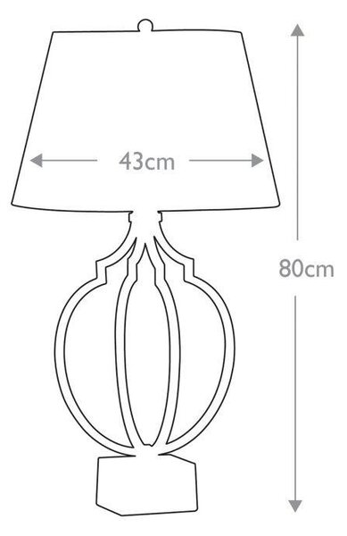 STOLNÁ LAMPA, E27, 43.2/78.1 cm Elstead Lighting - Interiérové svietidlá