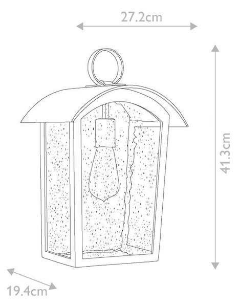 VONKAJŠIE NÁSTENNÉ SVIETIDLO, 27.2/41.3/19.4 cm Elstead Lighting - Vonkajšie osvetlenie