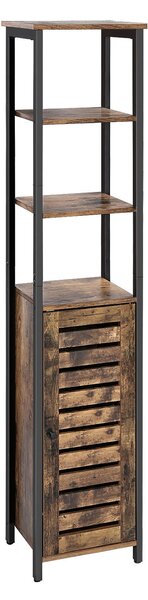 REGÁL, hnedá, čierna, uhlíková oceľ, 37/167/30 cm Boxxx - Online Only drobný nábytok, Online Only