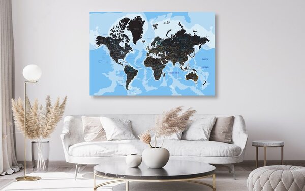 Obraz na korku moderná mapa sveta