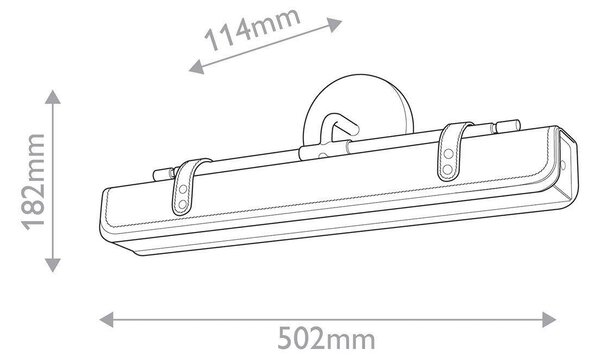 NÁSTENNÉ LED SVIETIDLO, 18,2/50,2/11,4 cm Elstead Lighting - Interiérové svietidlá
