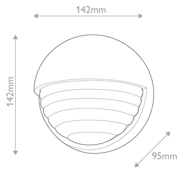 NÁSTENNÉ LED SVIETIDLO, 14,2/9,5 cm Elstead Lighting - Interiérové svietidlá