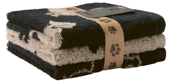 SADA UTERÁKOV NA TVÁR, 30/30 cm, čierna Cawoe - Kúpeľňový textil