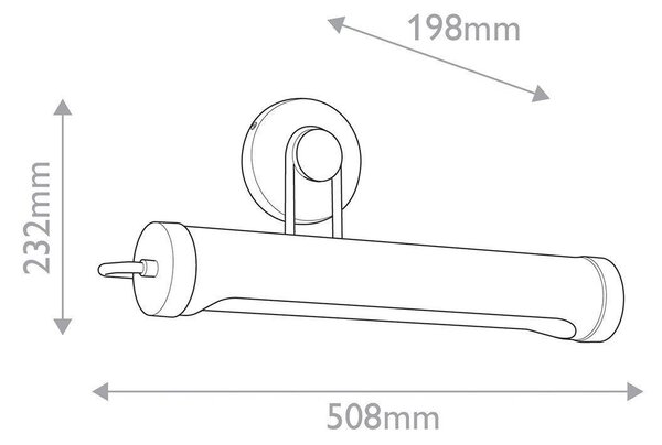 NÁSTENNÉ SVIETIDLO, 23,2/50,8/19,8 cm Elstead Lighting - Interiérové svietidlá