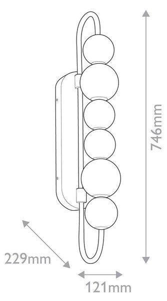 NÁSTENNÉ LED SVIETIDLO, 74,6/12,1/22,9 cm Elstead Lighting - Interiérové svietidlá