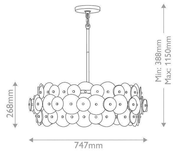 LUSTER, 38,8/74,7/74,7 cm Elstead Lighting - Interiérové svietidlá