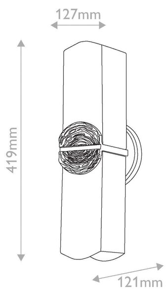 NÁSTENNÉ LED SVIETIDLO, 41,9/12,7/12,1 cm Elstead Lighting - Interiérové svietidlá
