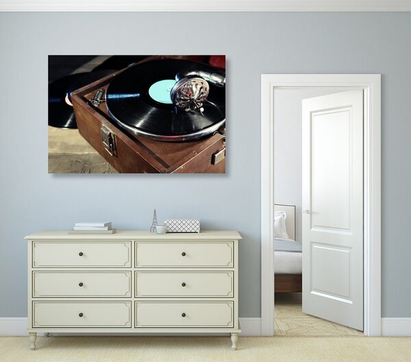 Obraz gramofón s vinylovou platňou