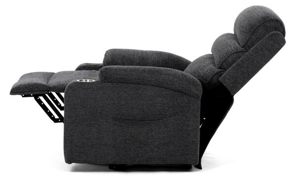 TV-S8348 GREY2, Elektrické polohovateľné relaxačné kreslo, 1 motor, sivá látka