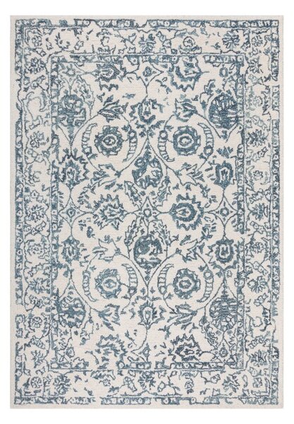 Biely/modrý vlnený koberec 290x200 cm Yasmin - Flair Rugs