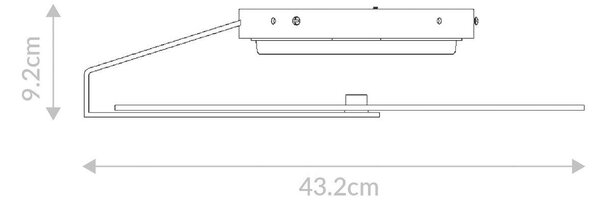 NÁSTENNÉ LED SVIETIDLO, 43,2/9,2 cm Elstead Lighting - Interiérové svietidlá