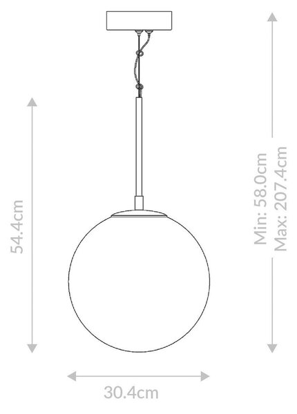 VISIACE LED SVIETIDLO, 30,4/58 cm Elstead Lighting - Série svietidiel