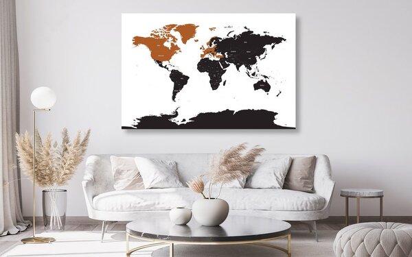 Obraz na korku moderná mapa s kontrastom