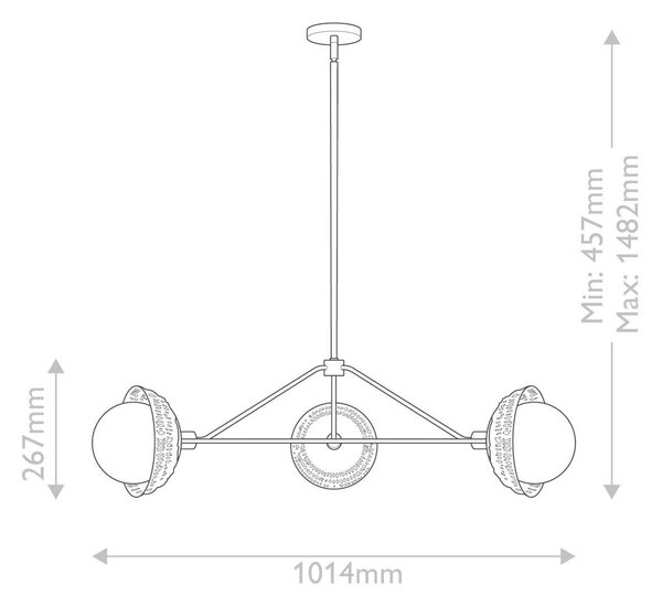 LUSTER, 101,4/26,7 cm Elstead Lighting - Interiérové svietidlá