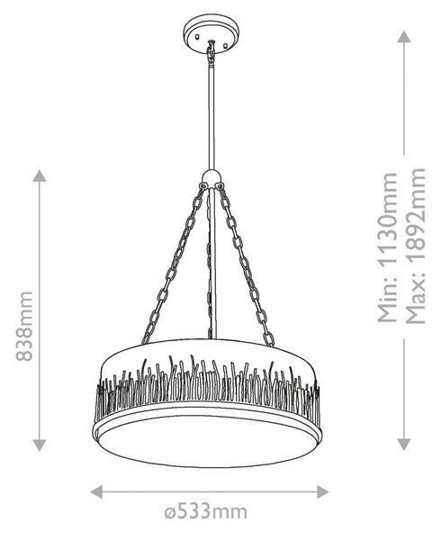 ZÁVESNÉ SVIETIDLO, 113/53,3/53,3 cm Elstead Lighting - Interiérové svietidlá