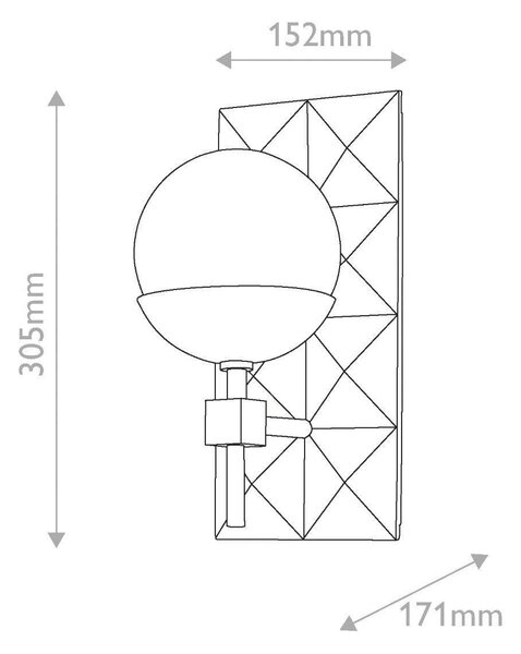 NÁSTENNÉ SVIETIDLO, 30,5/15,2/17,1 cm Elstead Lighting - Interiérové svietidlá