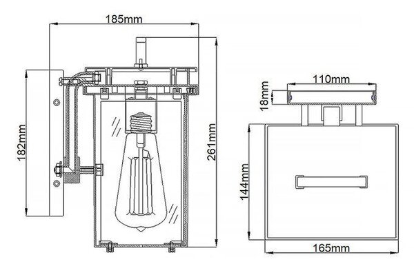 VONKAJŠIE NÁSTENNÉ SVIETIDLO, 16.5/18.5/26.1 cm Elstead Lighting - Vonkajšie osvetlenie