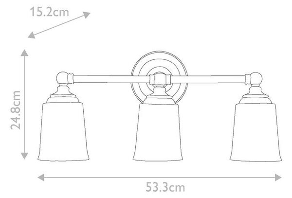 NÁSTENNÉ SVIETIDLO DO KÚPEĽNE, 53.3/24.8 /15.2 cm Elstead Lighting - Interiérové svietidlá