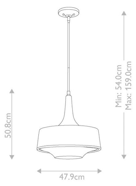 ZÁVESNÉ SVIETIDLO, 47.9/54 cm Elstead Lighting - Interiérové svietidlá