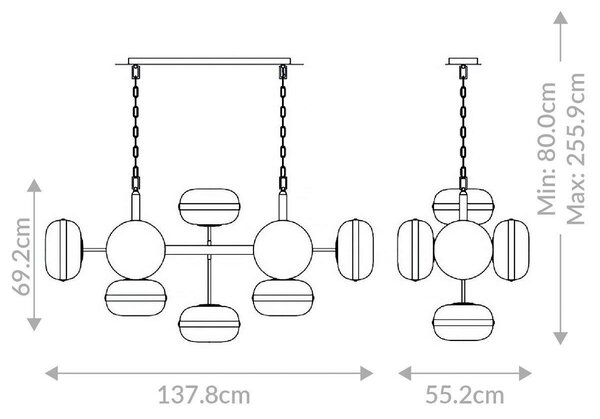 VISIACE SVIETIDLO, 80 cm Elstead Lighting - Interiérové svietidlá