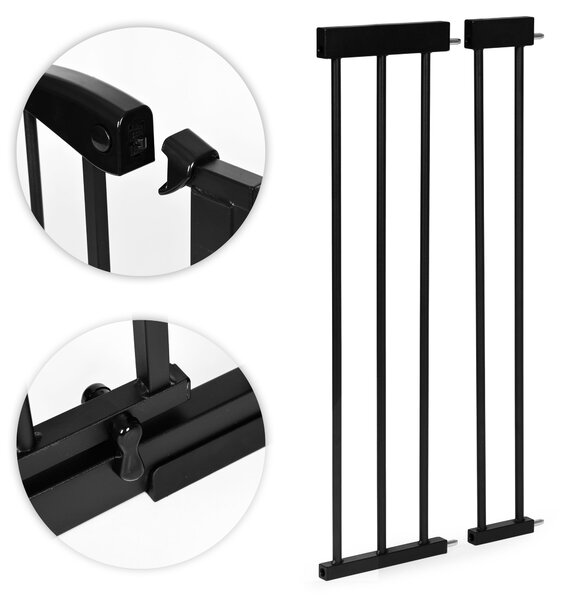 EcoToys Bezpečnostná zábrana 74-105 cm na schody a dvere - čierna ECOTOYS