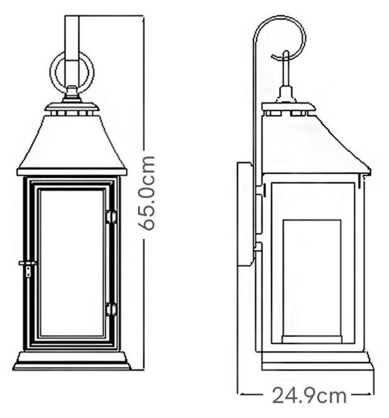 VONKAJŠIE NÁSTENNÉ SVIETIDLO, 21.6/24,5/64 cm Elstead Lighting - Online Only bytové doplnky, Online Only
