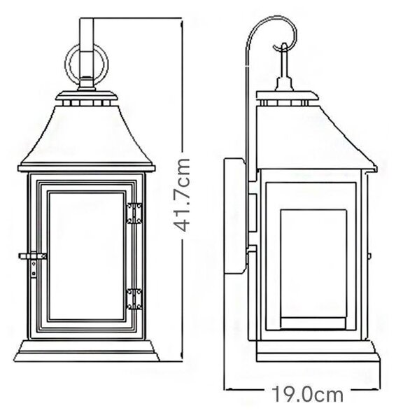 VONKAJŠIE NÁSTENNÉ SVIETIDLO, 17.8/18.4/41.9 cm Elstead Lighting - Online Only bytové doplnky, Online Only