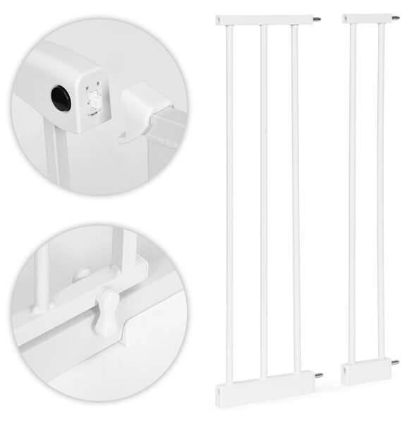 ECOTOYS Bezpečnostná zábrana 74-132 cm na schody, dvere - biela ECOTOYS
