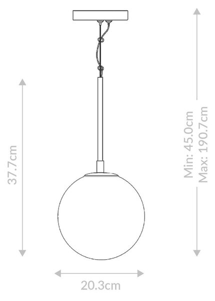 VISIACE LED SVIETIDLO, 20,3/45 cm Elstead Lighting - Série svietidiel