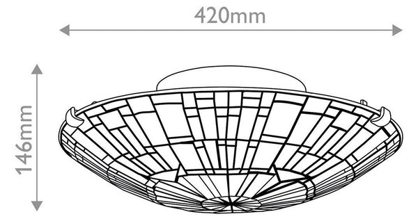 STROPNÉ SVIETIDLO, 14,6/42,0 cm Elstead Lighting - Interiérové svietidlá