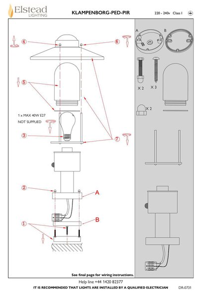 SVIETIDLO NA PODSTAVCI 27.5/33.7 cm Elstead Lighting - Vonkajšie osvetlenie