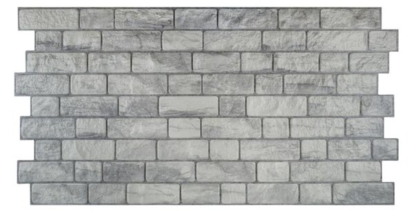 Obkladové panely 3D PVC TP10032972, cena za kus, rozmer 955 x 480 mm, ukladaný kameň sivo-biely, GRACE