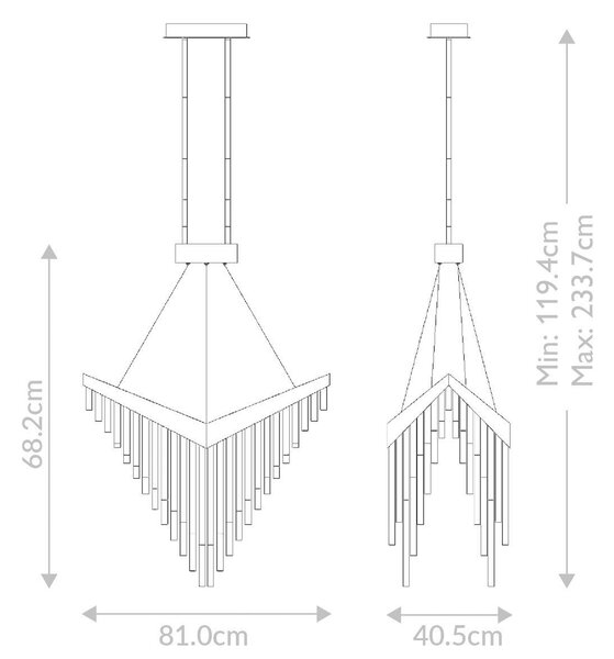 LUSTER, 40,5/119,4 cm Elstead Lighting - Interiérové svietidlá