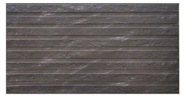 Obkladové panely 3D PVC TP10034021, cena za kus, rozmer 970 x 500 mm, kamenné pásy čierne, GRACE