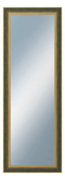 DANTIK - Zrkadlo v rámu, rozmer s rámom 50x140 cm z lišty ZVRATNÁ zelenozlatá plast (3070)