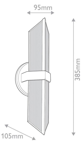 NÁSTENNÉ SVIETIDLO, 38,5/9,5/10,5 cm Elstead Lighting - Interiérové svietidlá