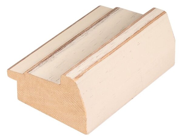 DANTIK - Zrkadlo v rámu, rozmer s rámom 40x50 cm z lišty STEP biela (3018)