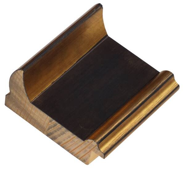 DANTIK - Zrkadlo v rámu, rozmer s rámom 60x160 cm z lišty TOOTH zlatá čierna (2780)