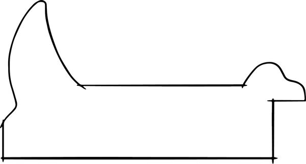 DANTIK - Zrkadlo v rámu, rozmer s rámom 60x160 cm z lišty TOOTH zlatá čierna (2780)