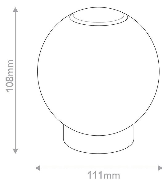 STOLNÁ LED LAMPA, 11,1/10,8 cm Elstead Lighting - Interiérové svietidlá
