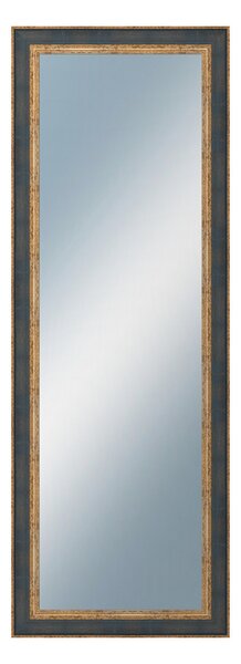 DANTIK - Zrkadlo v rámu, rozmer s rámom 50x140 cm z lišty ZVRATNÁ modrozlatá plast (3068)
