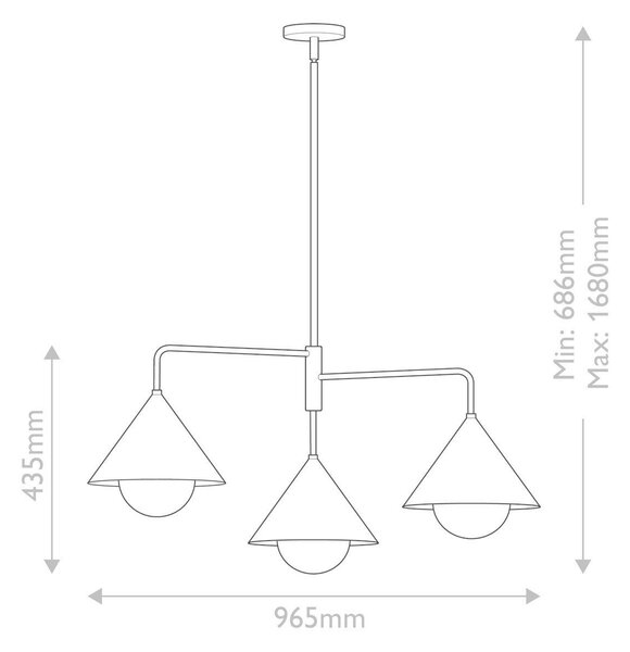 LUSTER, 43,5/96,5 cm Elstead Lighting - Interiérové svietidlá