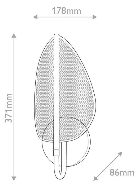 NÁSTENNÉ LED SVIETIDLO, 37,1/17,8 cm Elstead Lighting - Interiérové svietidlá